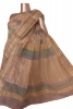 Pure Print Gold Silver Zari Soft Tussar Silk Saree